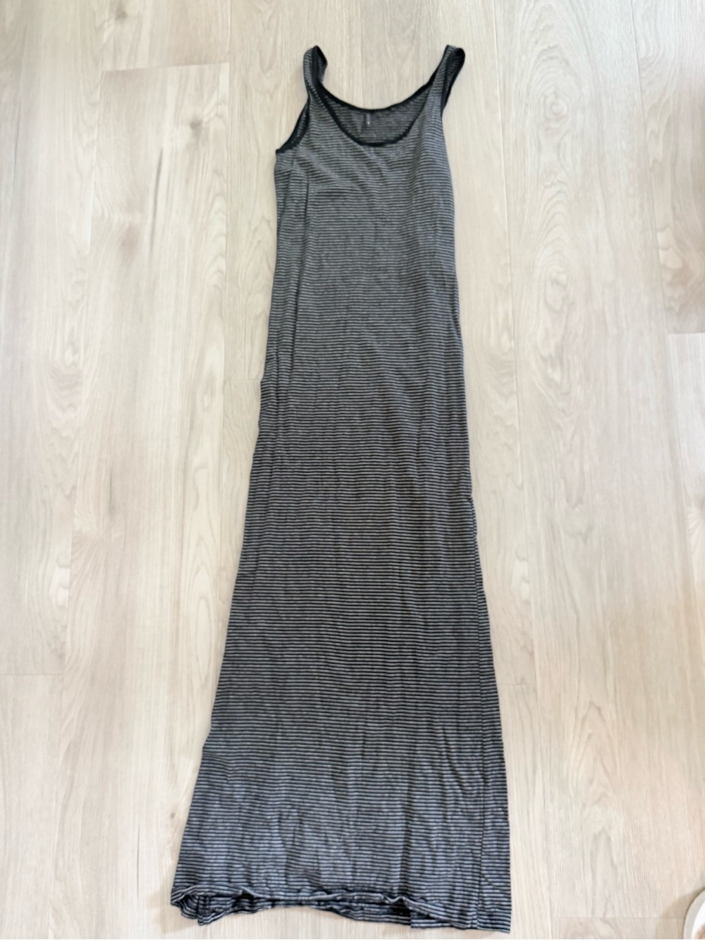 Only Black and White Striped Maxi Tank Dress